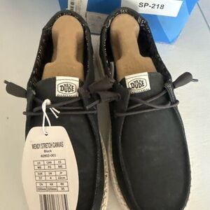 Hey Dude Wendy Stretch Canvas Women’s Dark Gray Casual Shoes